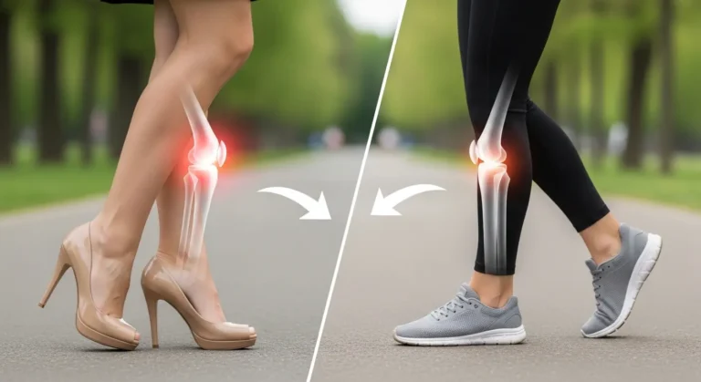 Calçado influencia dor no joelho
